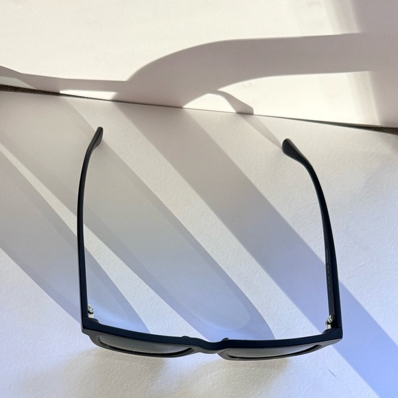 Matte Black Rectangular Rag & Bone Sunglasses - Picture 6 of 9